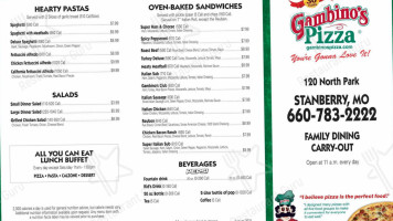 Gambino's Pizza menu