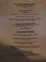 E S Fish Company, Inc menu