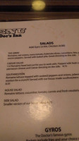 The Docs Inn menu