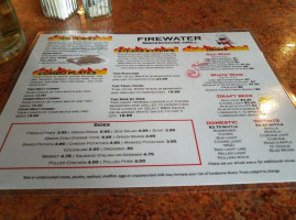 Firewater Smokehouse Grill menu