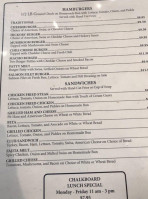 Greer Ranch Cafe menu
