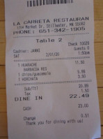 La Carreta Restaurant Bar food