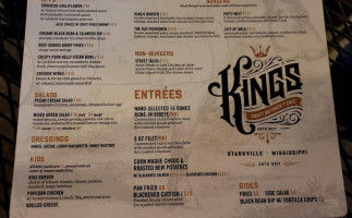 King's Craft Butcher menu