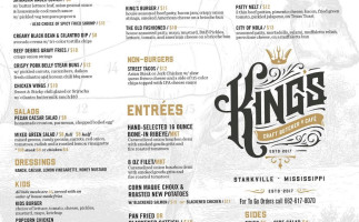 King's Craft Butcher menu