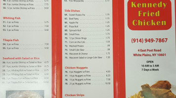 Kennedy Fried Chicken menu