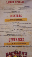 Hayward's Pit B Que Catering menu