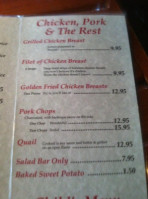 The Steak Inn menu