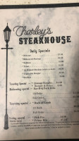 Charley's Steak House menu