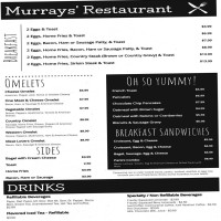 Murrays menu