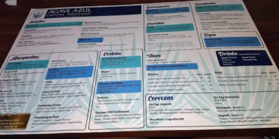 Agave Azul Windermere menu
