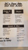 Dc Fried Ribs menu