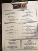 Barley Bine Beer Cafe menu