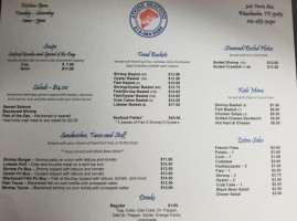 Atkins Seafood menu