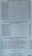Seabird menu