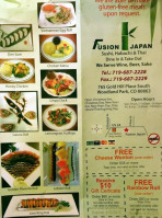 Fusion Japan menu