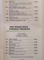 Thai House Rock menu