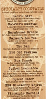 Barnhouse Grill Pub menu