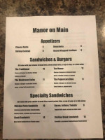 Manor On Main menu