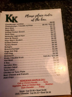 Kern's Korner Tavern menu