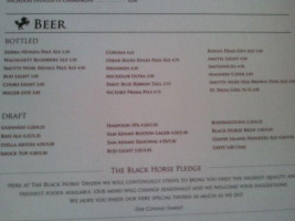 Black Horse Tavern menu