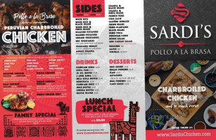 Sardi's Pollo A La Brasa menu