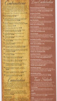 Plaza Jalisco menu