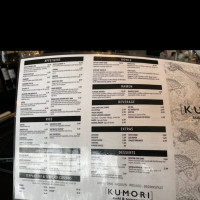 Kumori Sushi Teppanyaki menu