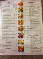 Asian Taste menu