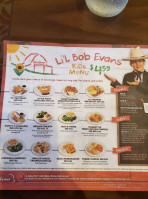 Bob Evans menu