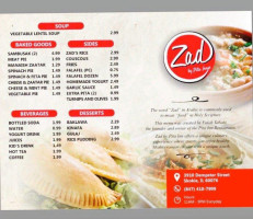 Zad By Pita Inn menu