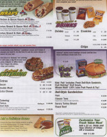 Subway menu