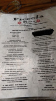Piccola Pizza menu