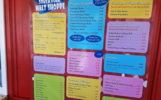 South Fork Malt Shoppe menu