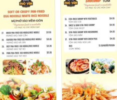 Pho Van menu