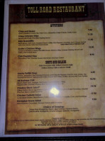 Badwater Saloon menu