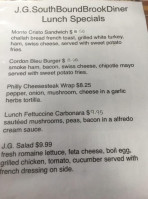 J&g South Bound Brook Diner menu