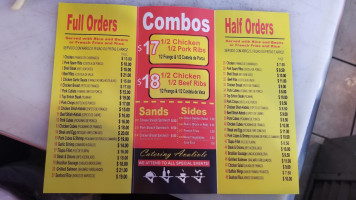 Wilson Ave Barbeque menu