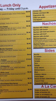 Tacos El Bajio menu