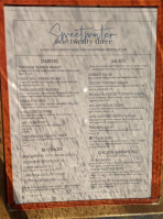 Sweetwater One Twenty Three menu