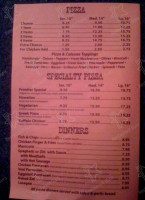 Frontier Pizza menu