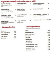 Buenos Dias Cafe menu