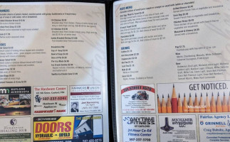 Hahn's Dining Lounge menu