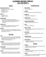 Oldenburg Brewing Company menu