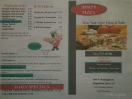 Dino's Pizza menu