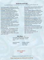Headwaters Seafood Grille menu