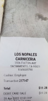 Los Nopales Carniceria Taqueria menu