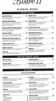 Bistro 11 menu