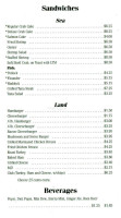 Chic's Seafood menu