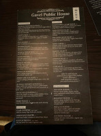 The Gavel Public House menu
