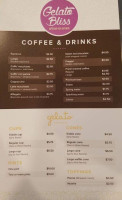 Gelato Bliss menu